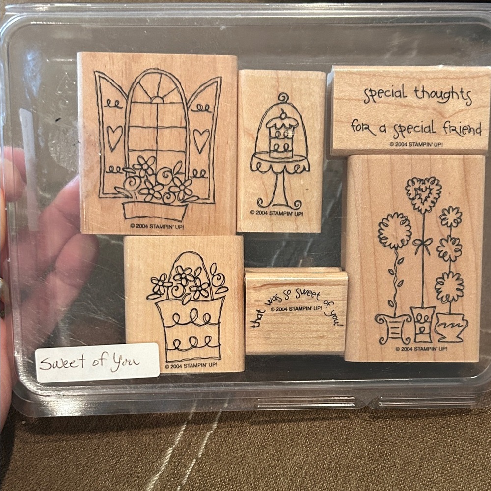 Stampin' Up! Sweet of You Wooden Stamp Set - Natural Brown